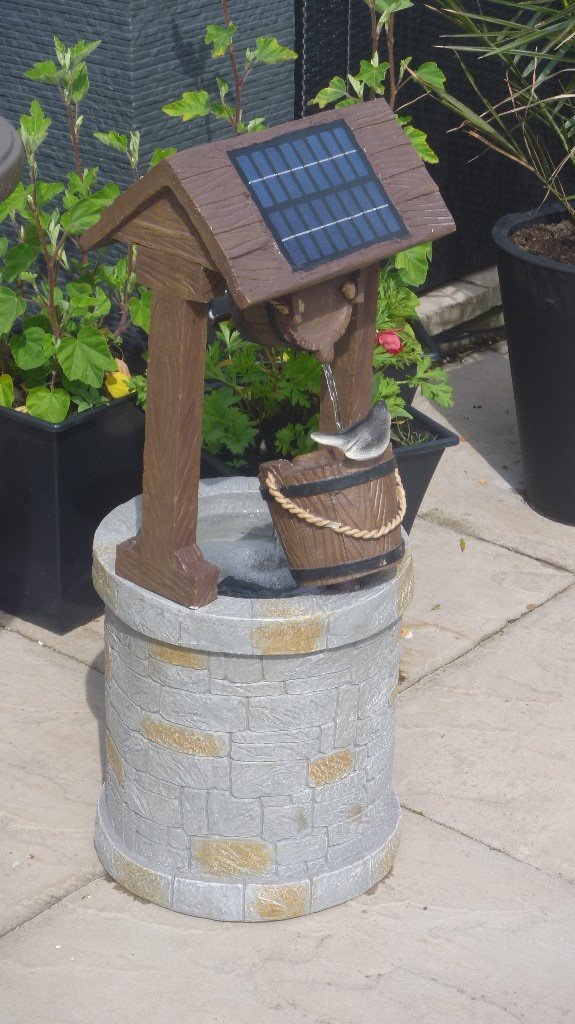 74cm Solar Powered Wishing Well Water Feature by Solaray™ Code WF3616