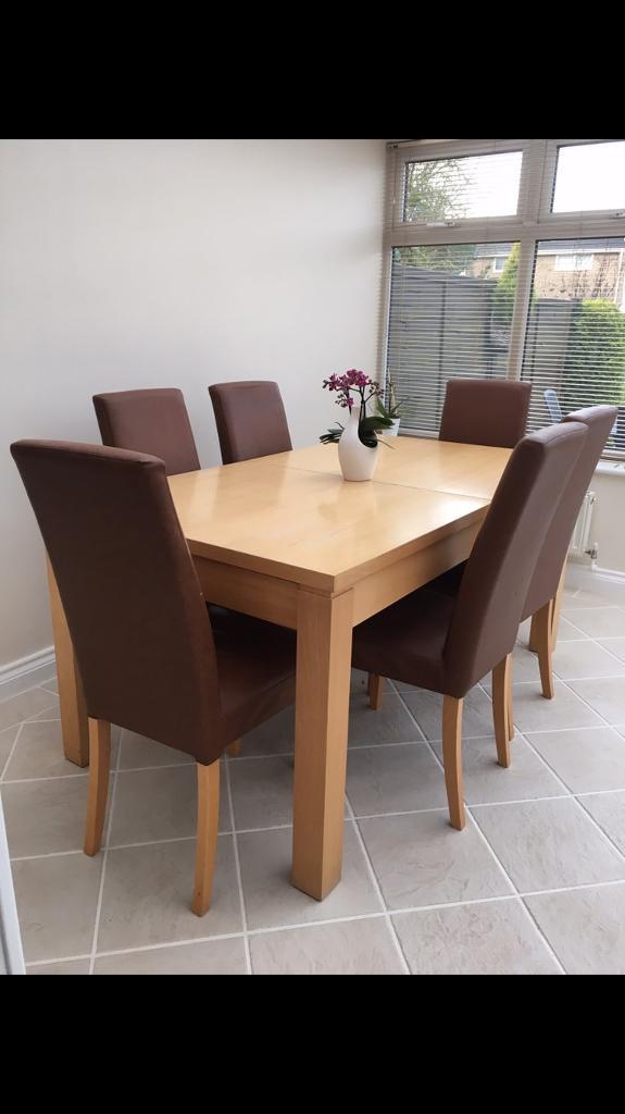 Extending Dining Table And 6 Chairs Next To Bedroom : Next small
