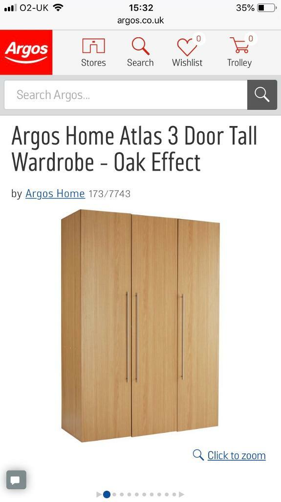 Argos Atlas Triple Wardrobe Disassembled Rrp 235 In Tooting