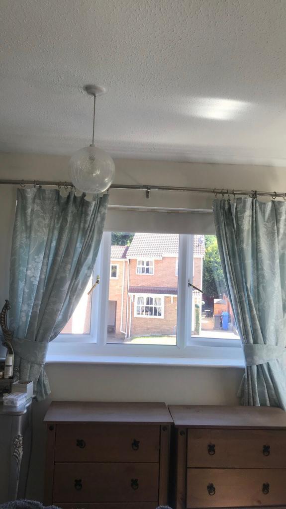 Laura Ashley Josette Duck Egg Blue Curtains In Chapeltown