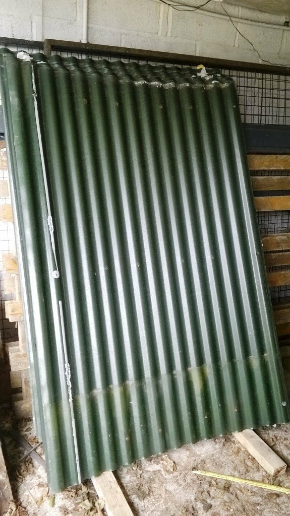 Green corrugated roofing sheets .7mm steel 1.5m in Totnes, Devon