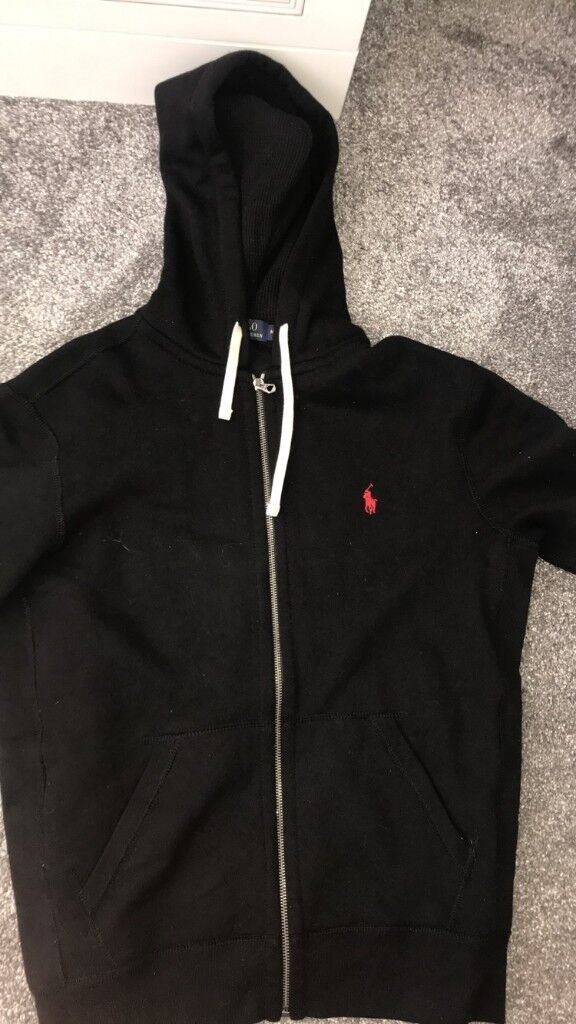 ralph lauren black and red hoodie