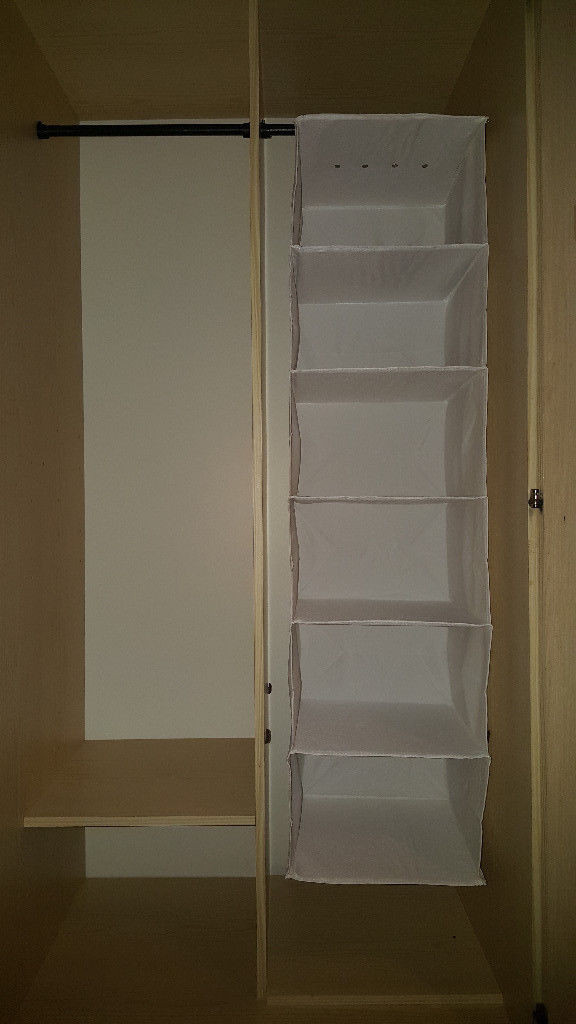 Top Quality 6 Shelf Canvas Hanging Wardrobe Storage Organiser