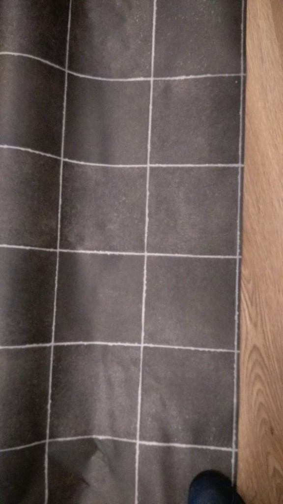 BLACK TILE EFFECT VINYL CUSHION FLOORING 2M X 3M BRAND NEW in Jarrow