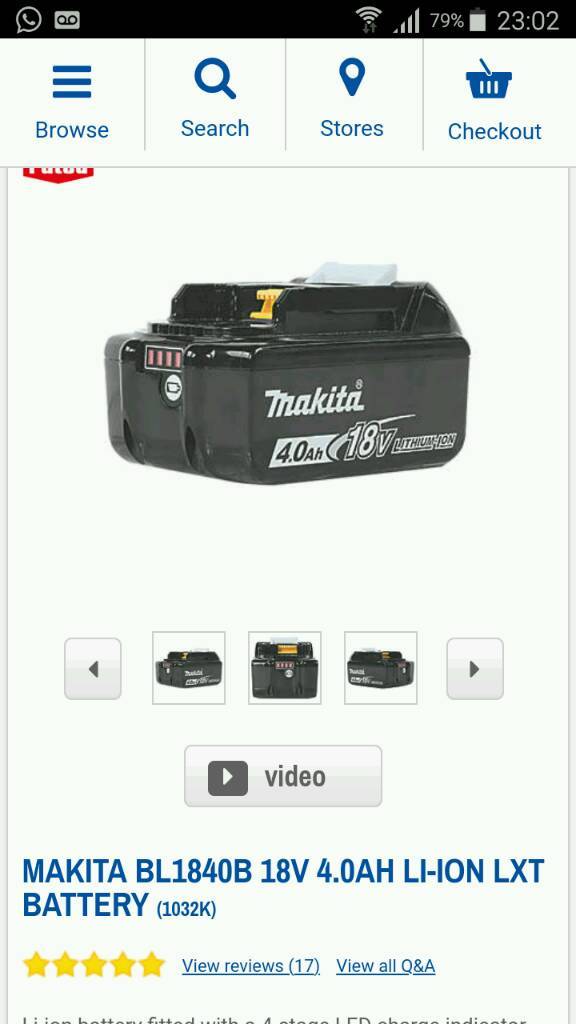 Аккумулятор makita 18v 4ah