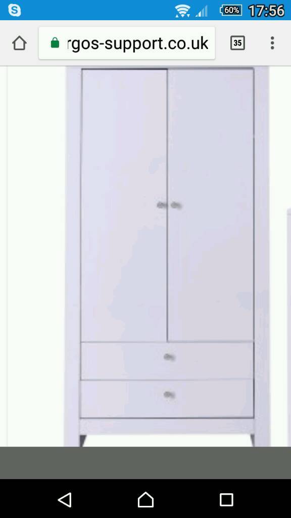Vienna White Glossy Wardrobe Argos In North Mymms
