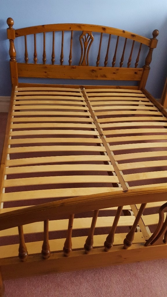 Ducal Antique Pine King Size Bed Frame £150 ONO in Ealing, London