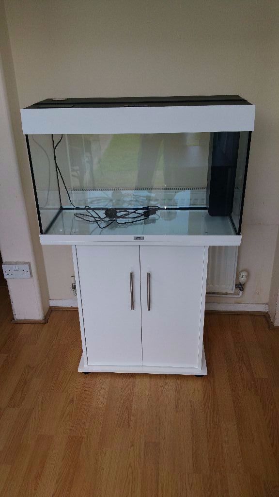 juwel rio 125 litre fish tank and stand full setup in white in