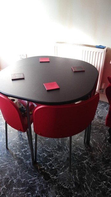 Red And Black Dining Table And Chairs Space Saving Small In Newton Aycliffe County Durham Gumtree