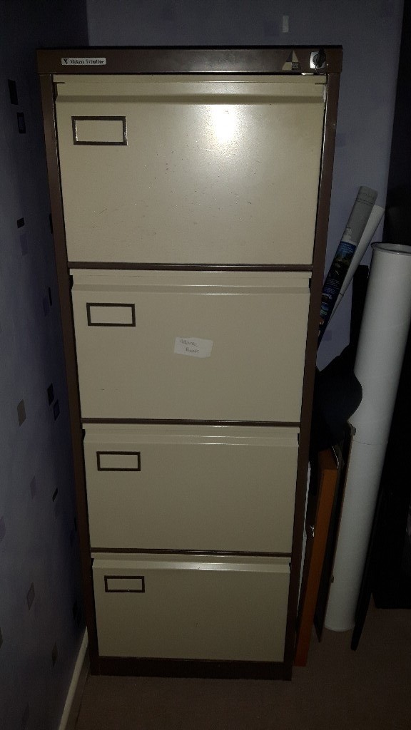 4 Drawer Vickers Trimline Lockable Filing Cabinet In Weston Super