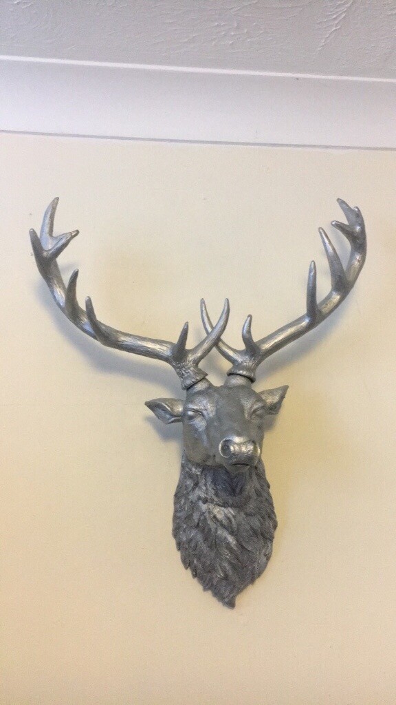 Silver stag head wall hanging in Wimborne, Dorset Gumtree