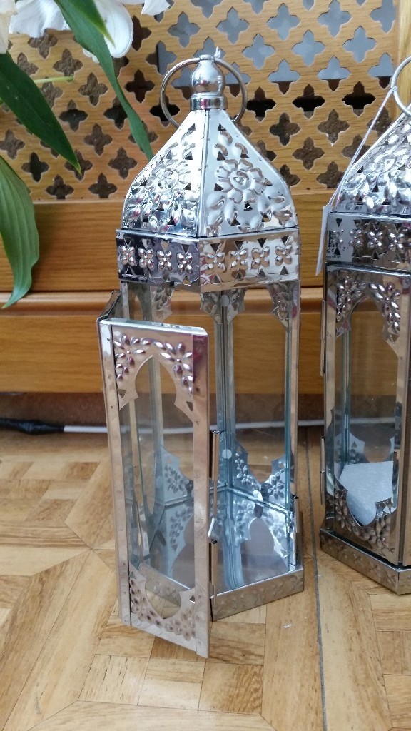 Large Silver Moroccan Style Lanterns Brand New in Cambridge