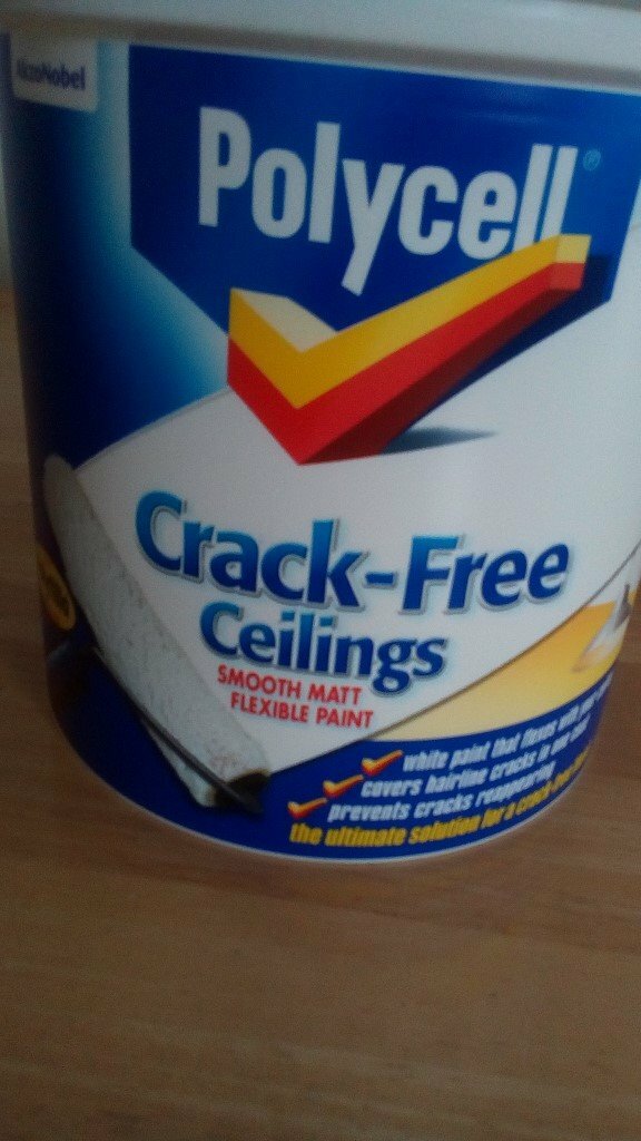 Brand New Sealed Polycell Crack Free Ceiling Flexible Paint