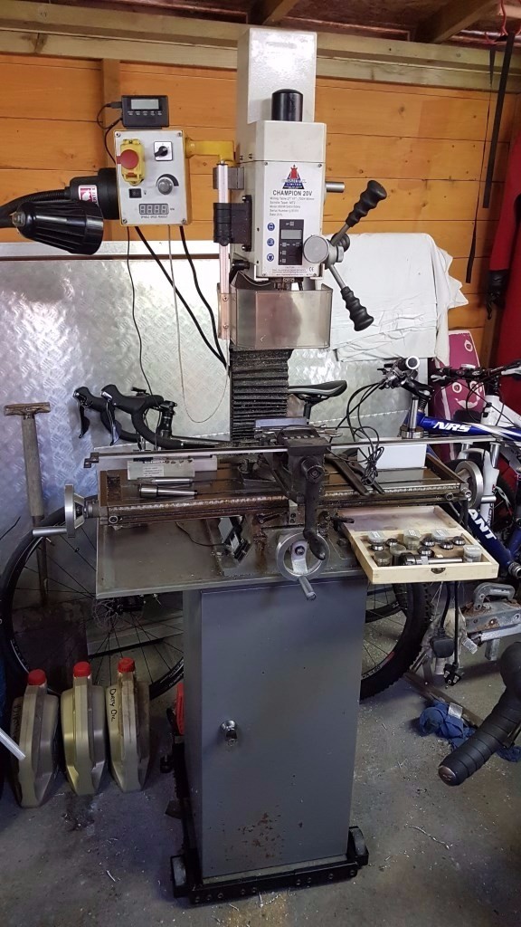 Chester Champion 20v milling machine 240v with stand & Vertex K5 vise