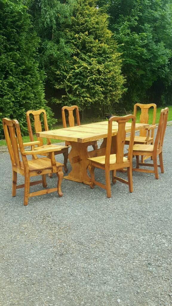 Cheap Farmhouse Mexican Pine Table 6 Chairs In Dungannon County Tyrone Gumtree