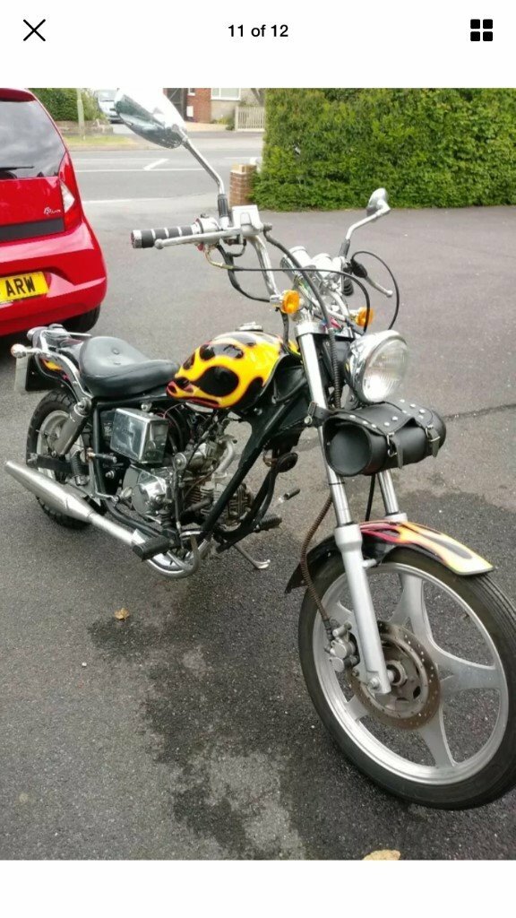 4 speed 50cc chopper cruiser motorbike road legal full MOT in