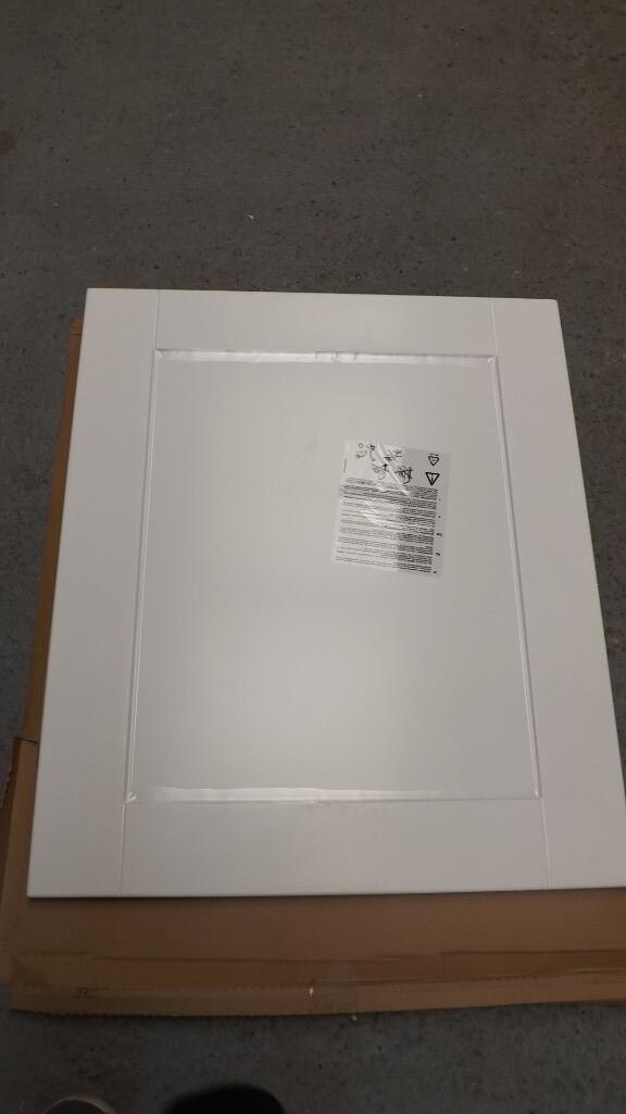 Homebase white gloss shaker style kitchen doors, panels ect. brand new