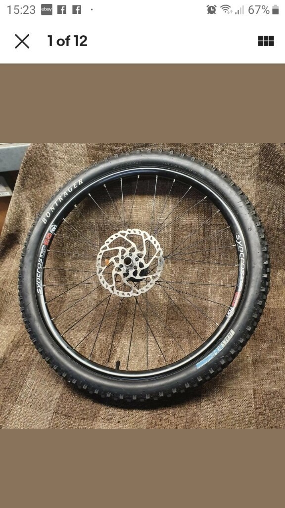 Syncros DP25 26" Mountain Bike 20mm Thru Axel Front Disc Brake Wheel | in Gateshead, Tyne and 