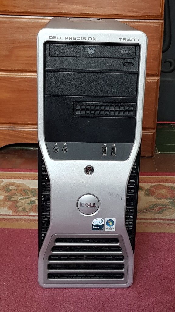 Dell Precision T5400 workstation computer pc, twin processors, 16 GB