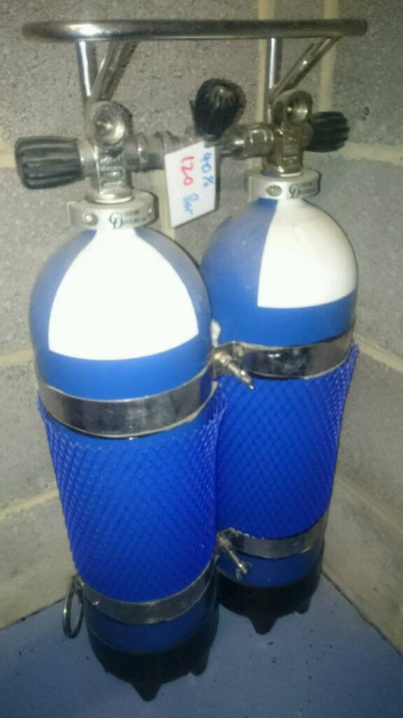 Twinset 12L's scuba cylinder diving, custom divers halo in