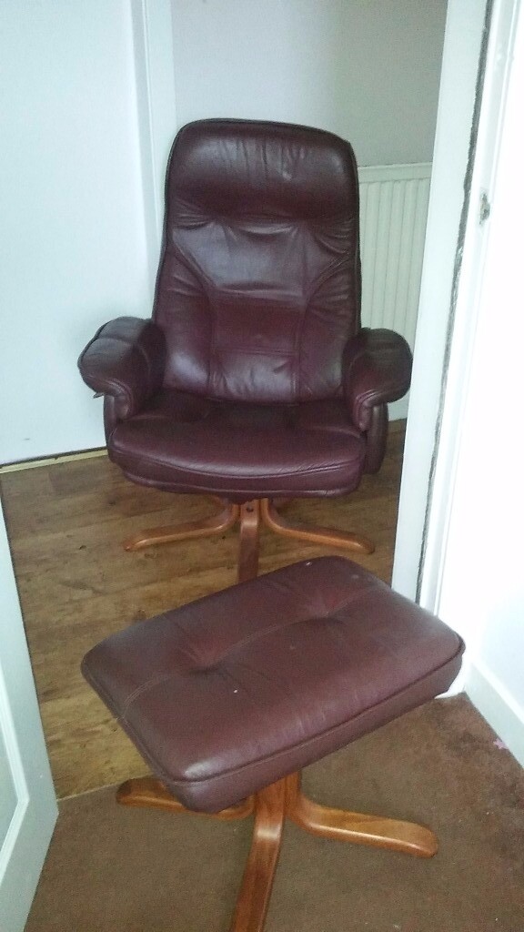 Recliner chair and footstool | in Ayr, South Ayrshire | Gumtree