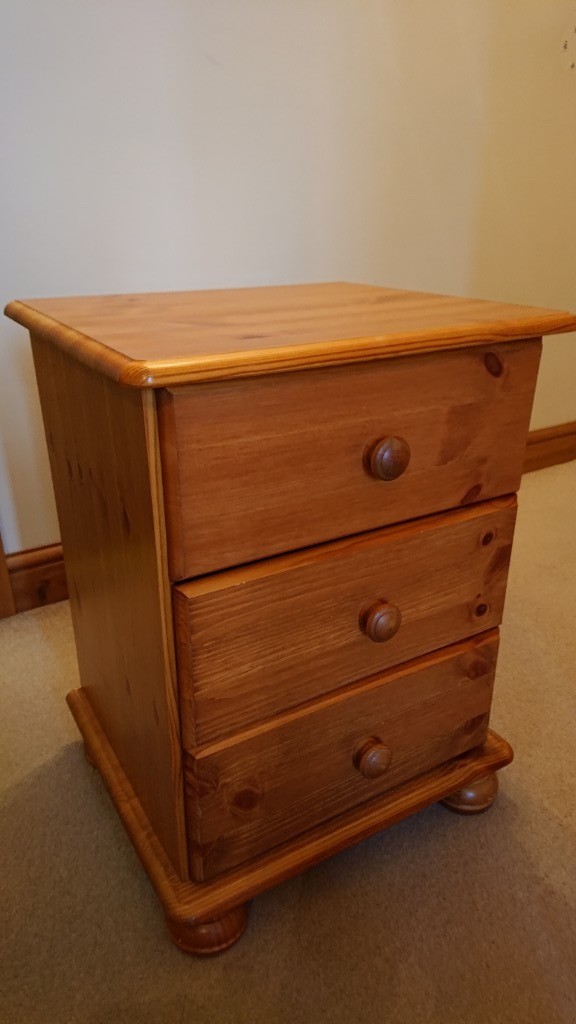 Pine Bedside Table, 3 Drawers in StokeonTrent, Staffordshire Gumtree