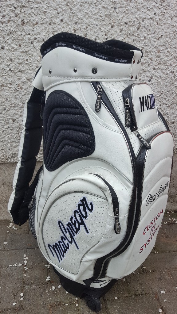 Mac Gregor Padded Custom Golf Club Bag White 10 Pockets Had very