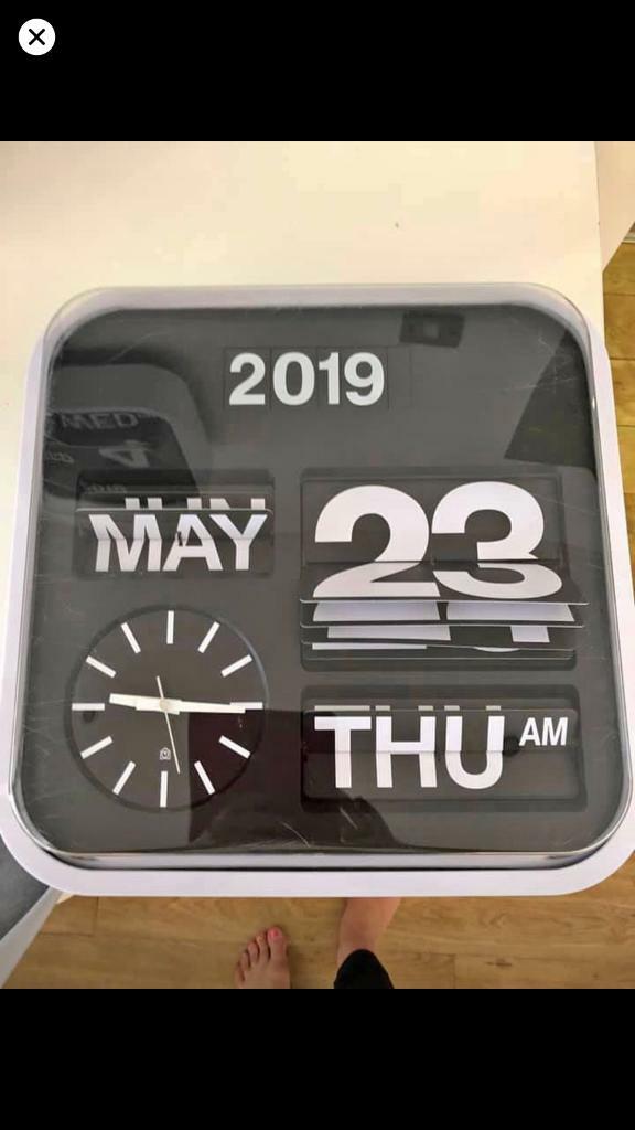 Habitat large black analogue wall clock in Southwick, East Sussex