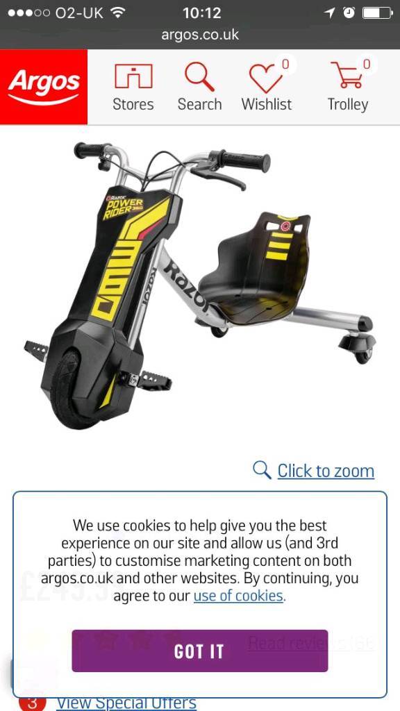 Razor 360 electric go kart in Dunmurry, Belfast Gumtree