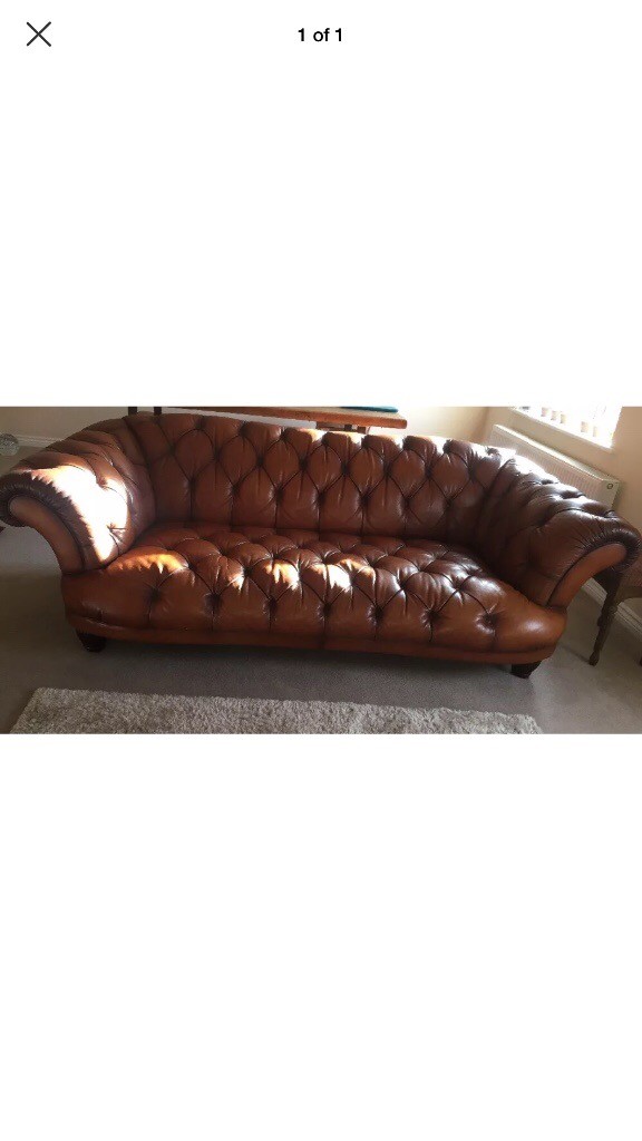 DFS leather chesterfield in Romsey, Hampshire Gumtree