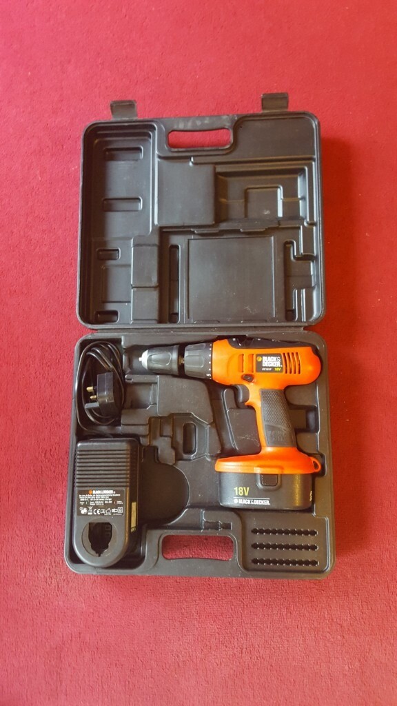 Black & Decker 18 Volt Cordless Hammer Drill Complete in Original Case