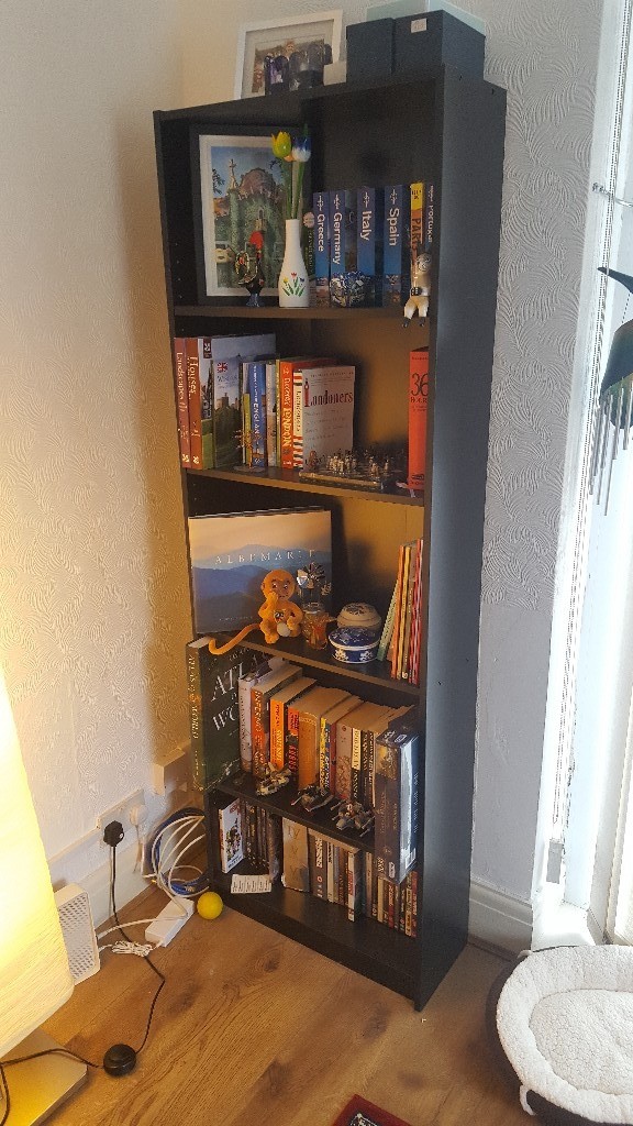 Pair of Black Ikea "Gersby" Bookshelves, Good Condition in Kingswood