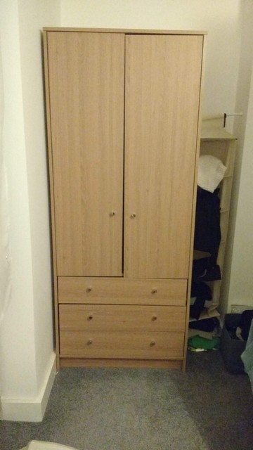 Free Argos Home Malibu 2 Door 3 Drawer Wardrobe Beech Effect