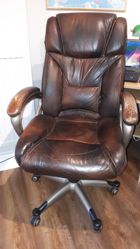 Leather Office Chair (real leather) in Wymondham, Norfolk Gumtree