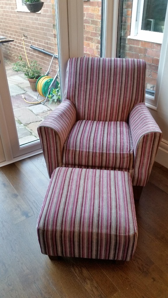Arm chair with matching foot stool (Next) | in Hull, East Yorkshire