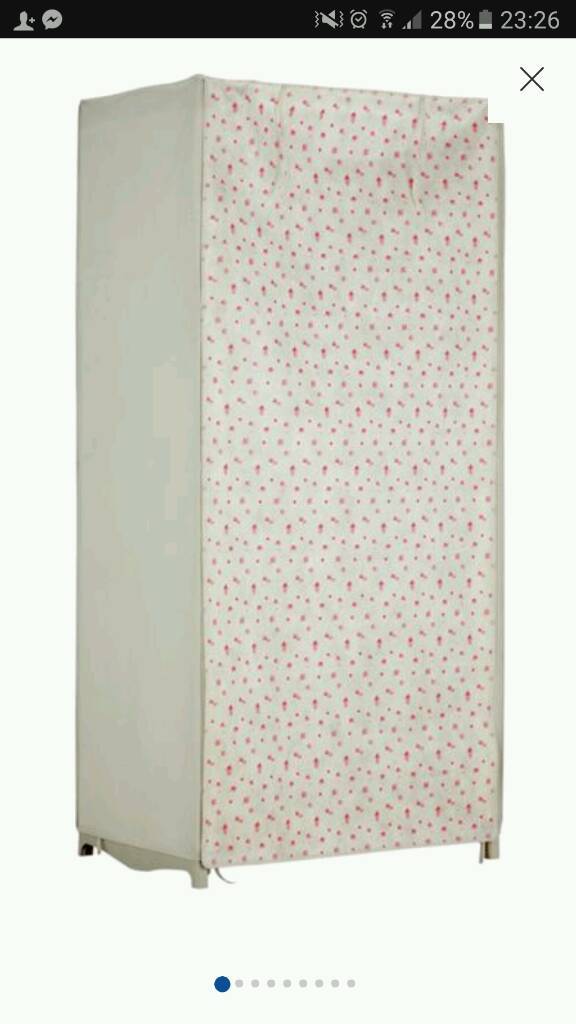 Ladies Girls Canvas Wardrobe Cream Pink Still For Sale In Argos In