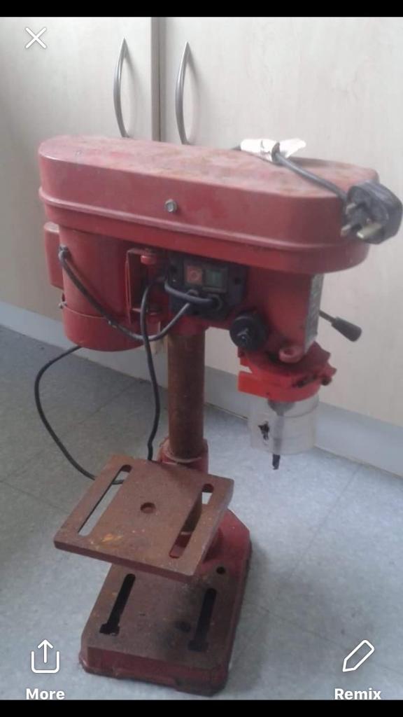 Power devil 375watt pillar drill work bench drills tools shed garage