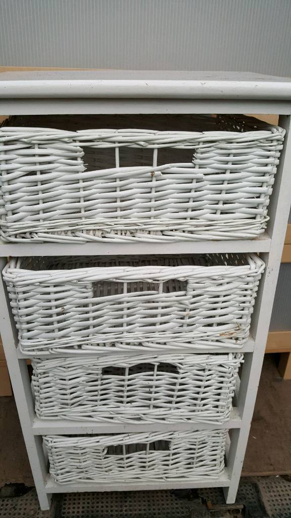 White wicker basket drawers in Swadlincote, Derbyshire Gumtree