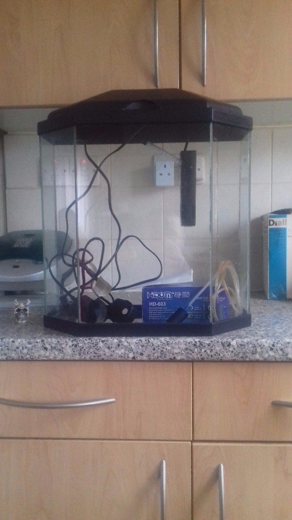 Ciano fish tank 25 liters led lights cf40 3 stage filter plus twin air