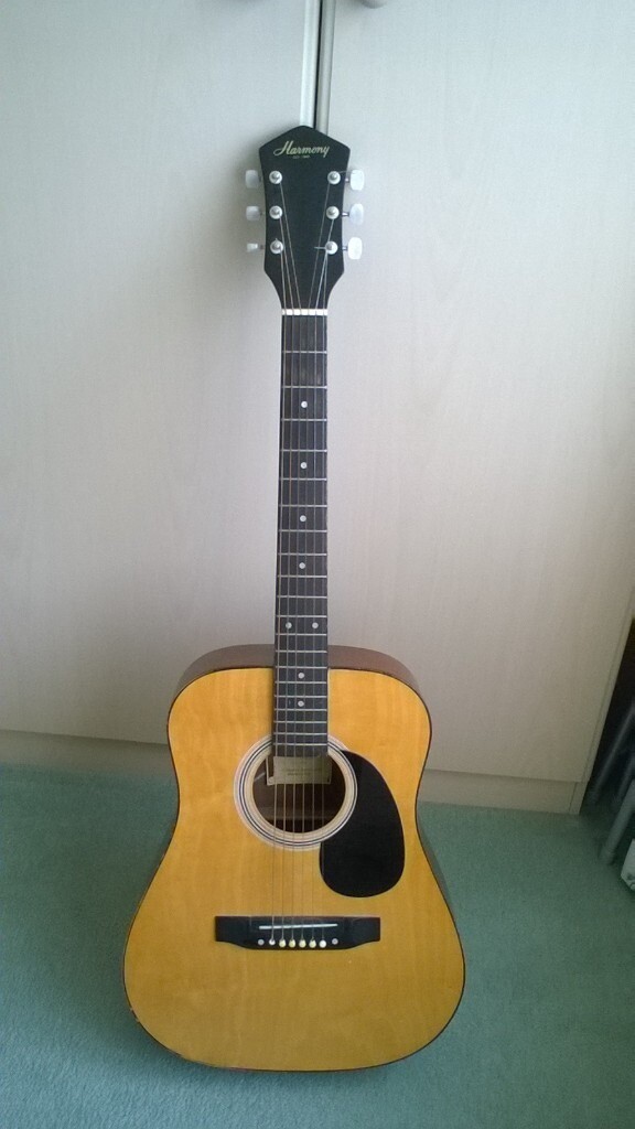 Harmony Acoustic Guitar, Model H6330, Made in Korea, with Case in