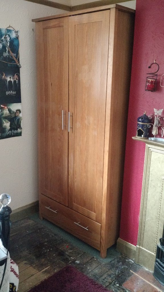 Beech wood double wardrobe in NewcastleunderLyme, Staffordshire