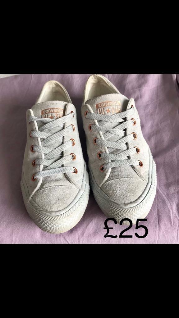 Grey and rose gold converse size 5 | in Manchester | Gumtree