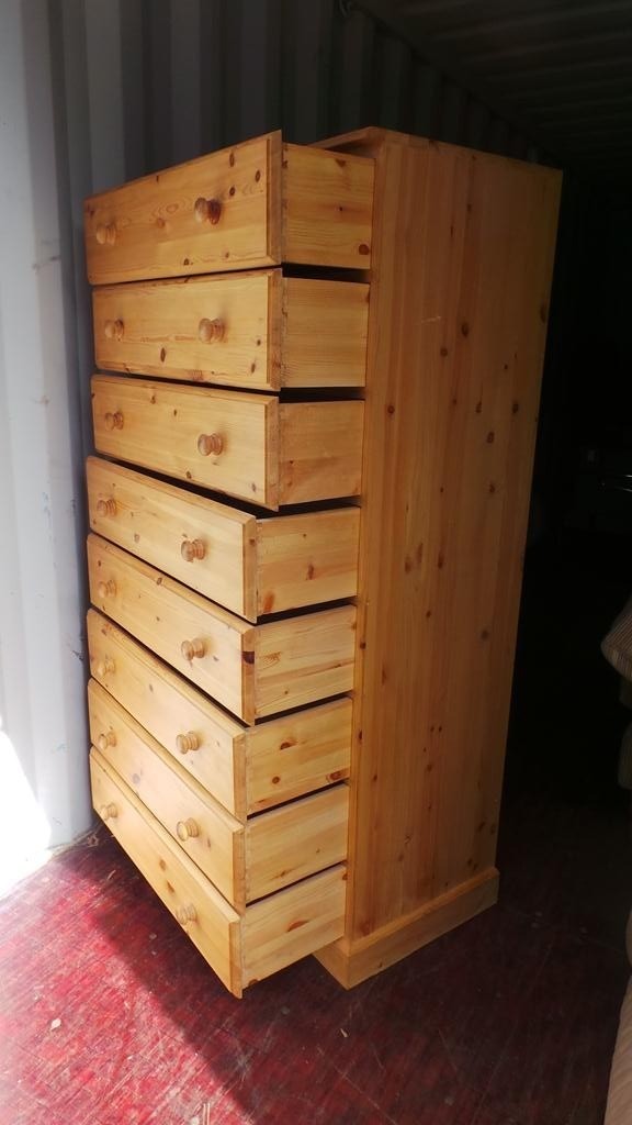 Extra large quality solid pine Tallboy/chest of draws,Possible Delivery