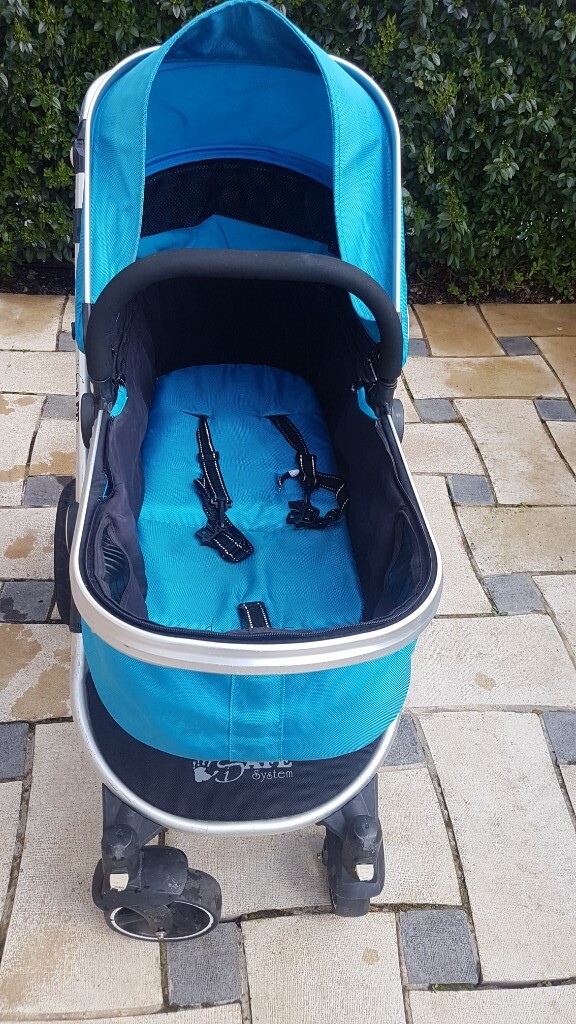 ISafe System Ocean/Blue Travel System Pram & Luxury Stroller 3 in 1