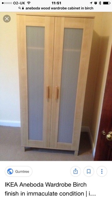 Ikea Pine Look Alike Wardrobe Suitable For A Small Room Or