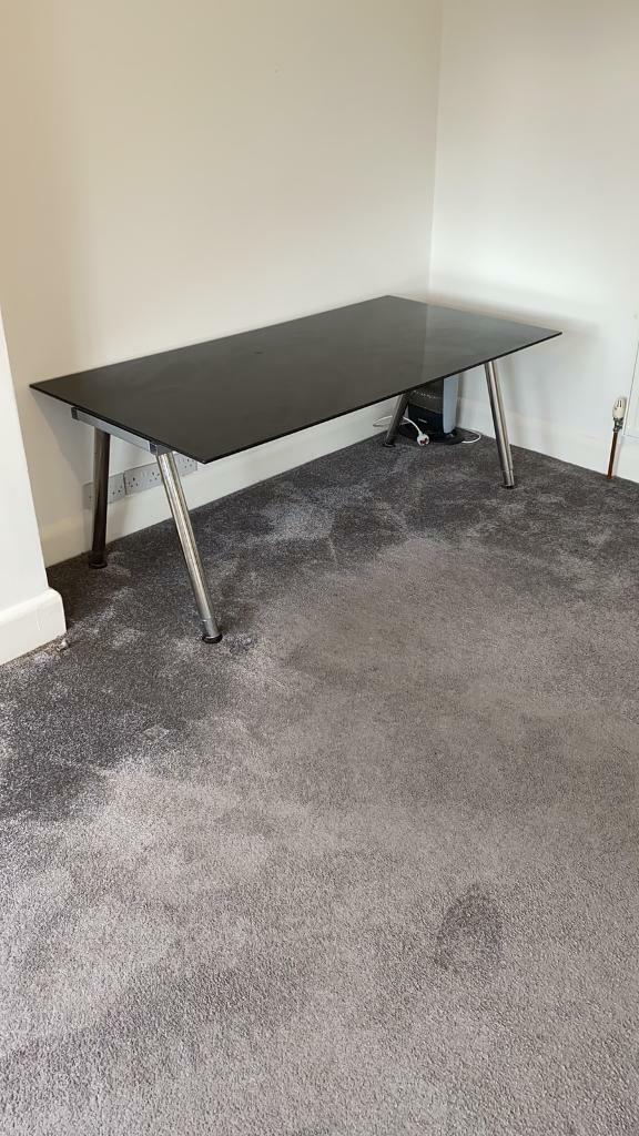 Ikea Galant desk black glass in Sidcup, London Gumtree