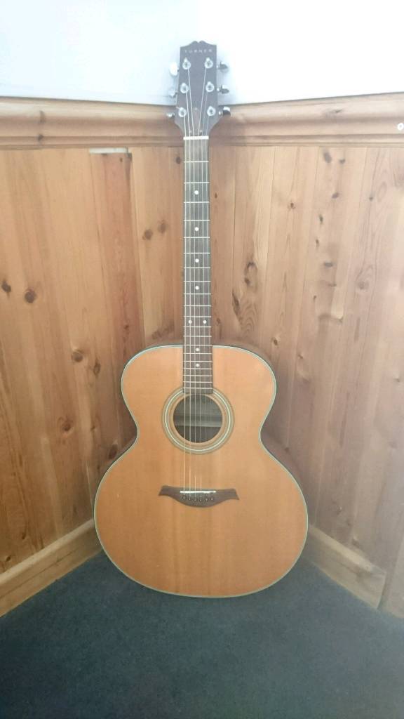 Beautiful Turner Jumbo TG35/NA Acoustic Guitar Recently Set up with