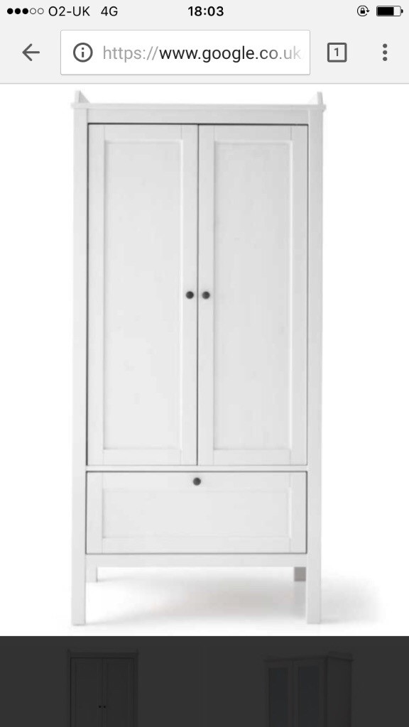 Kids White Ikea Hemnes Wardrobe In Gateshead Tyne And Wear