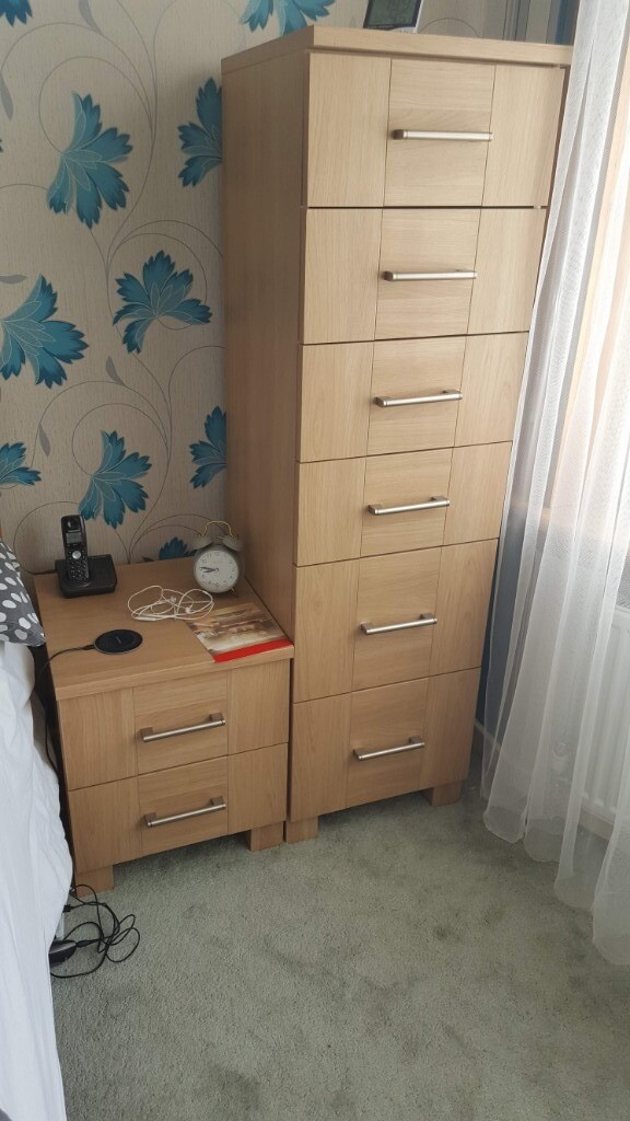 2x Bedside and Tall chest of Drawers in Pilton, Edinburgh Gumtree