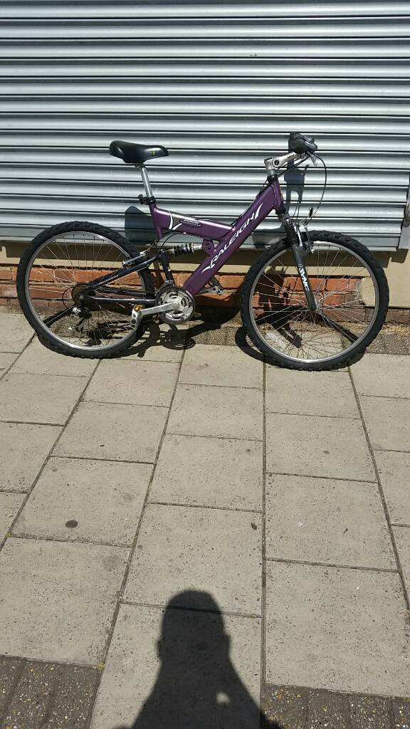 raleigh huck dual suspension mountain bike